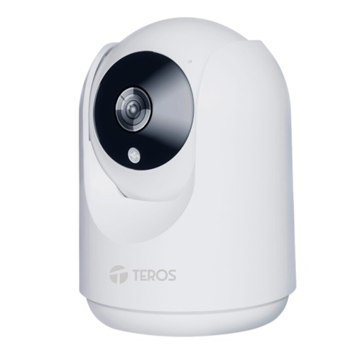 Cámara de seguridad inteligente TEROS TE-90602W blanca con resolución 3MP y conexión Wi-Fi