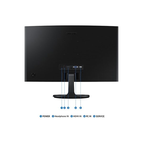 Monitor Samsung LS24D360GALXPE 24" FHD (1920x1080) VA Curvo, HDMI x1/VGA x1/Auriculares x1