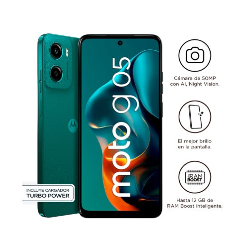 Smartphone Motorola moto g05, Pantalla: 6.7"/LCD/HD+/90Hz, SO: Android 15, Color Verde